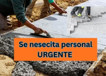 Se nesecita personal de construcción para construir veredas